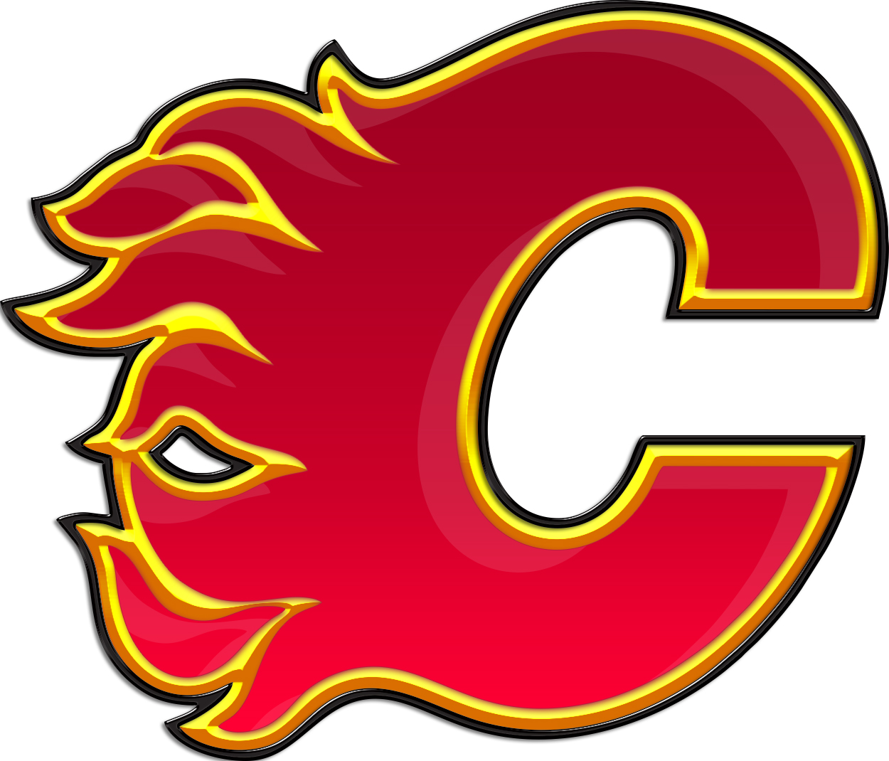 Calgary Flames Crystal Logo iron on paper